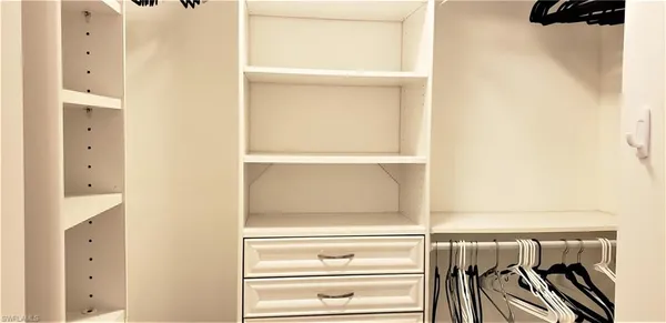 a close view of closet