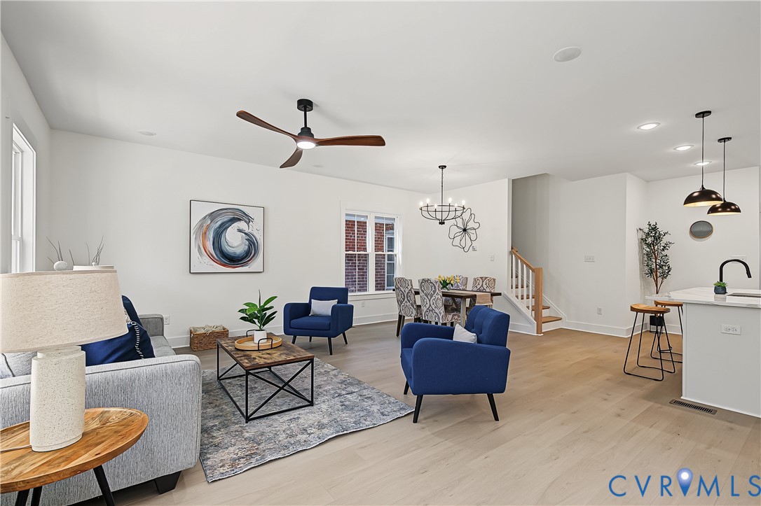 3601.5 Decatur Street Richmond, VA 23224 - Photo 5 of 32 Open concept living area featuring light wood-fini