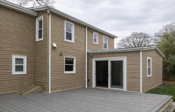 a front view of a house with a door