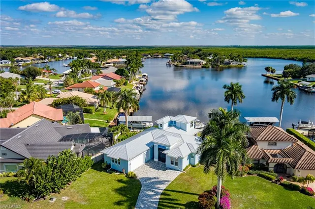 a view of a lake with a mountain in the background
