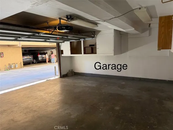 a view of a garage