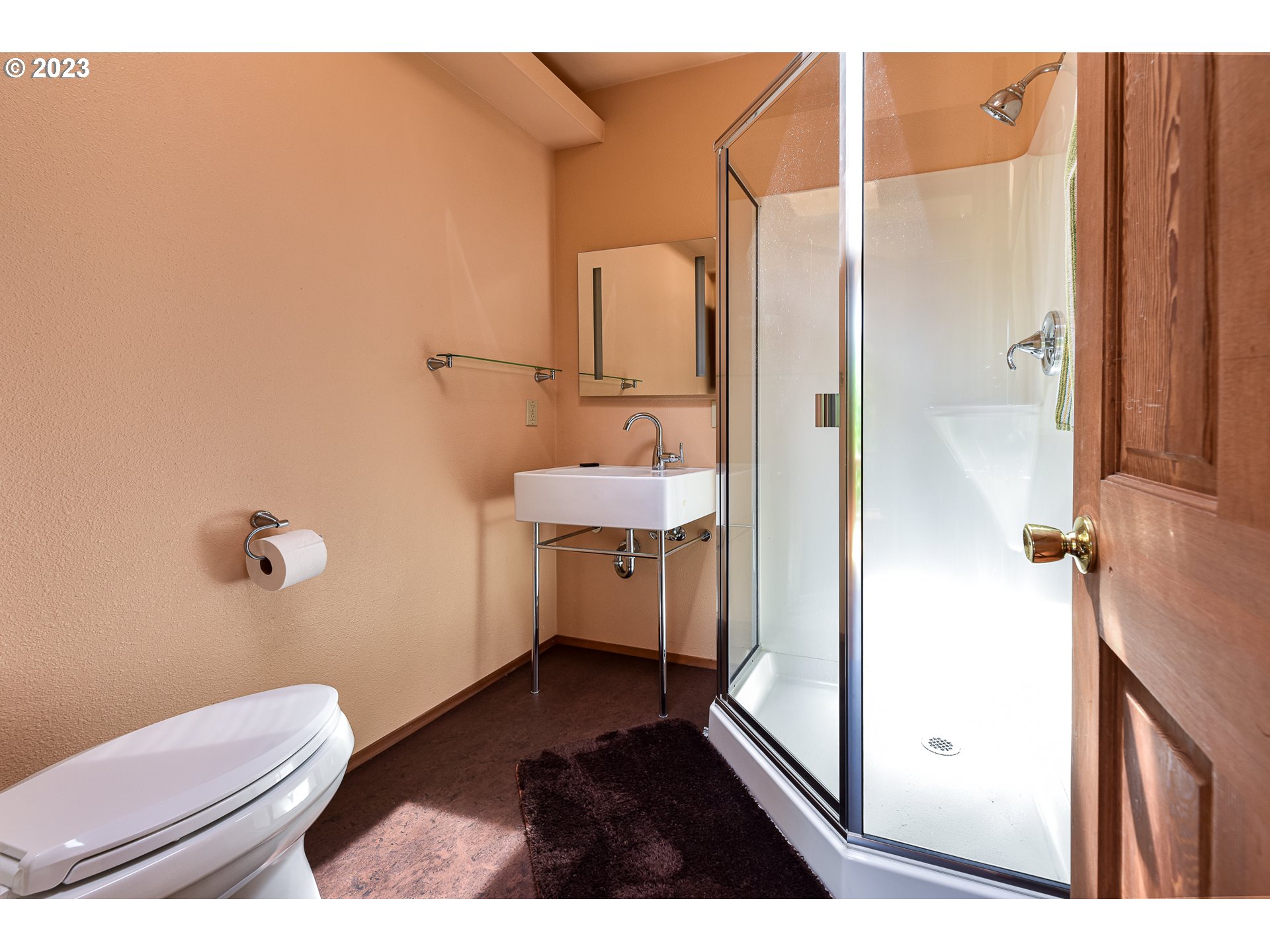 1878 Fircrest Drive Eugene, OR 97403 - Photo 33 of 38 a bathroom with a sink a toilet and shower