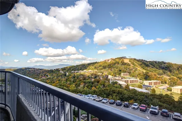 a view of a city from a balcony