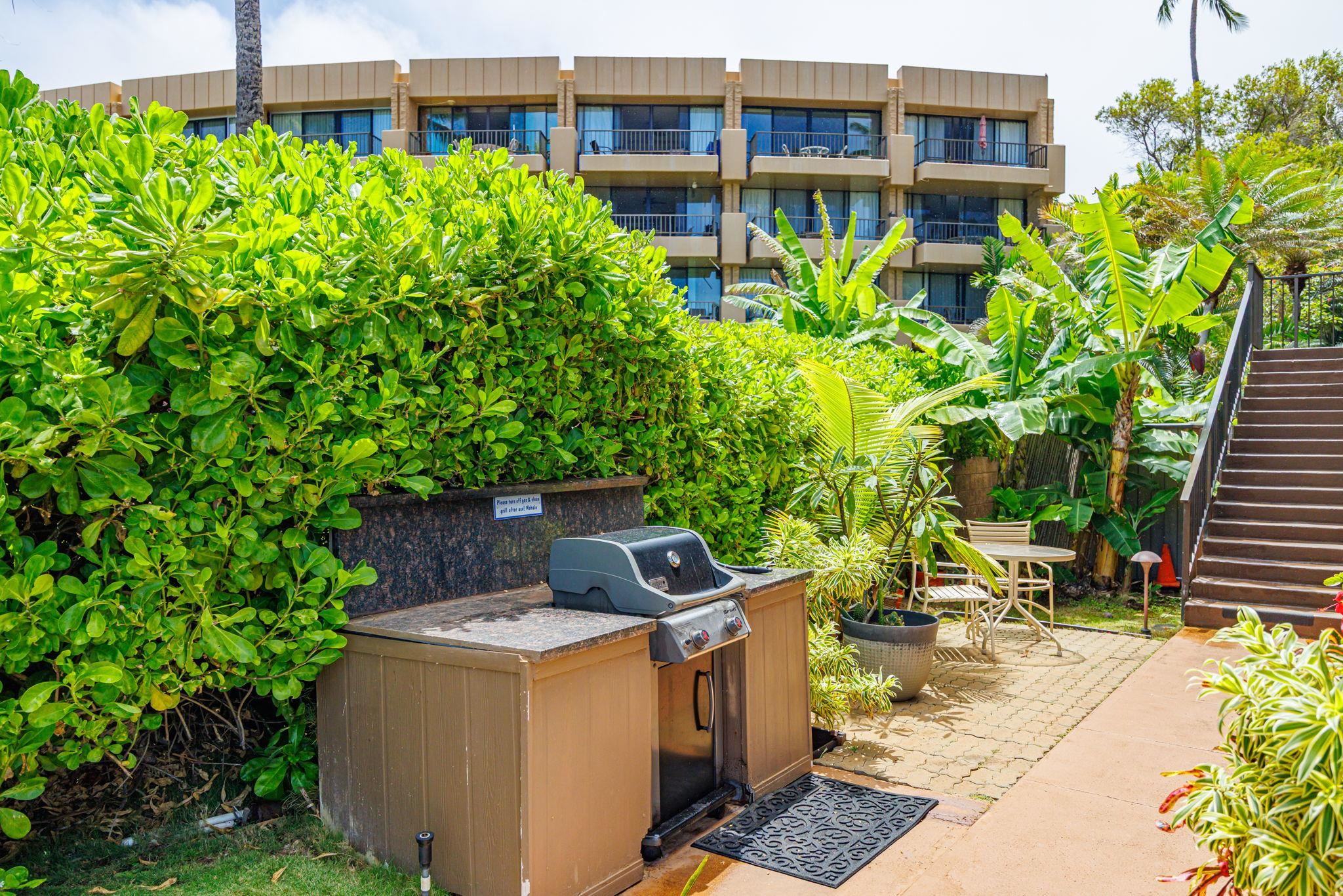 3559 Lower Honoapiilani Road, Unit 720 Lahaina, HI 96761 - Photo 21 of 31 a view of a chairs and table in a patio