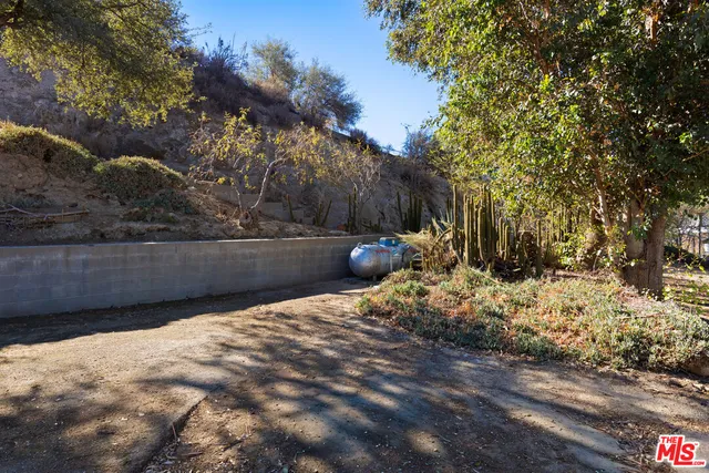 a backyard of a house