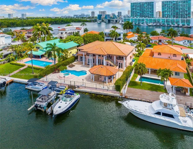 a view of a lake with a city