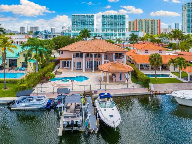 a view of a lake with a city