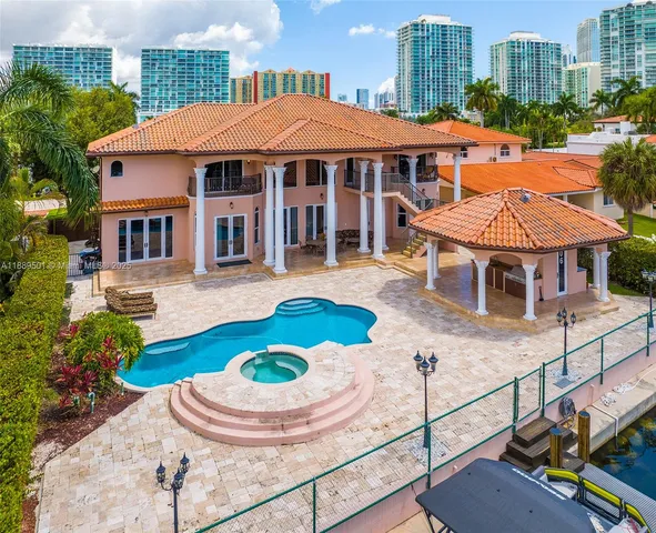 a view of a lake with a city