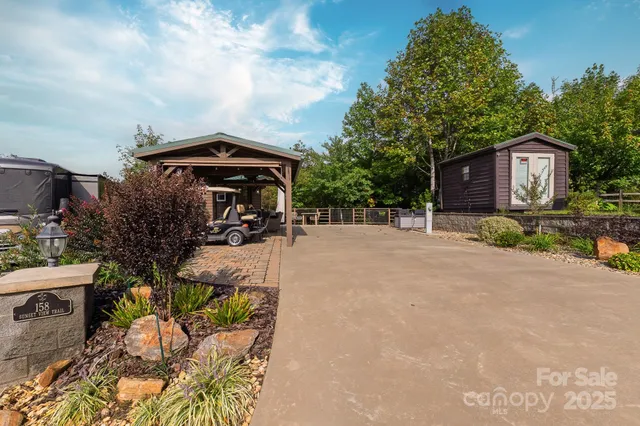 a view of a chair and table in the patio