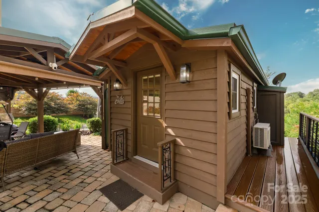 a view of deck with a couch