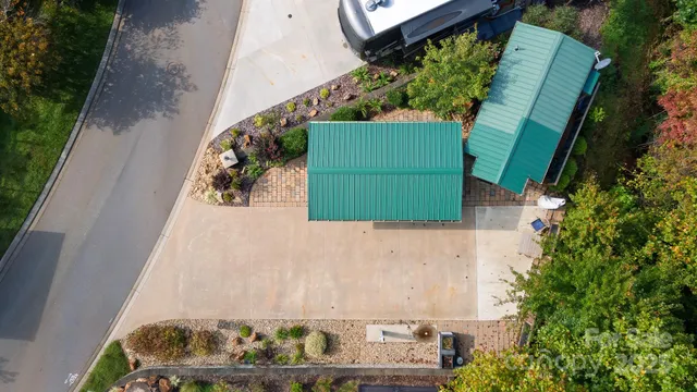 an outdoor space with garden view