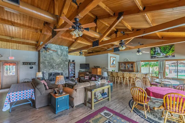 a outdoor living space with patio furniture