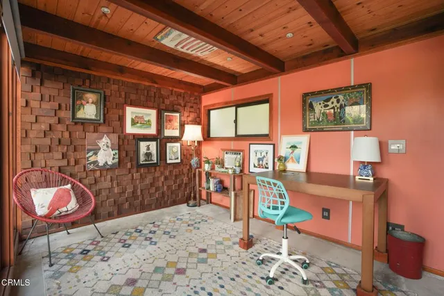 a very nice looking room with a large window