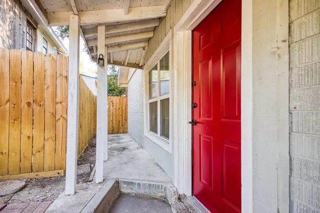 a view of front door