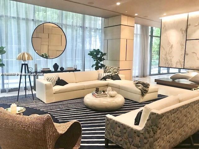 45 Southwest 9th Street, Unit 3009 Miami, FL 33130 - Photo 35 of 35 a living room with furniture and a large window