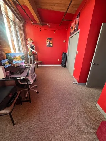 a room with gym equipment