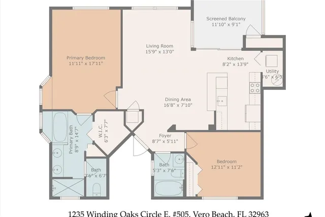 $8,000 | 1235 Winding Oaks Circle East, Unit 505, Vero Beach, FL 32963