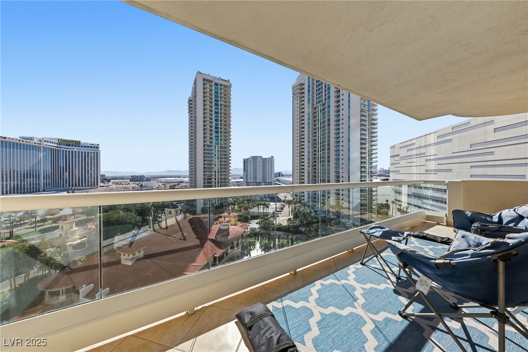 2747 Paradise Road, Unit 1205 Las Vegas, NV 89109 - Photo 20 of 32 Balcony featuring a city view