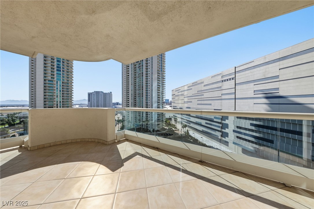 2747 Paradise Road, Unit 1205 Las Vegas, NV 89109 - Photo 21 of 32 Balcony featuring a view of city