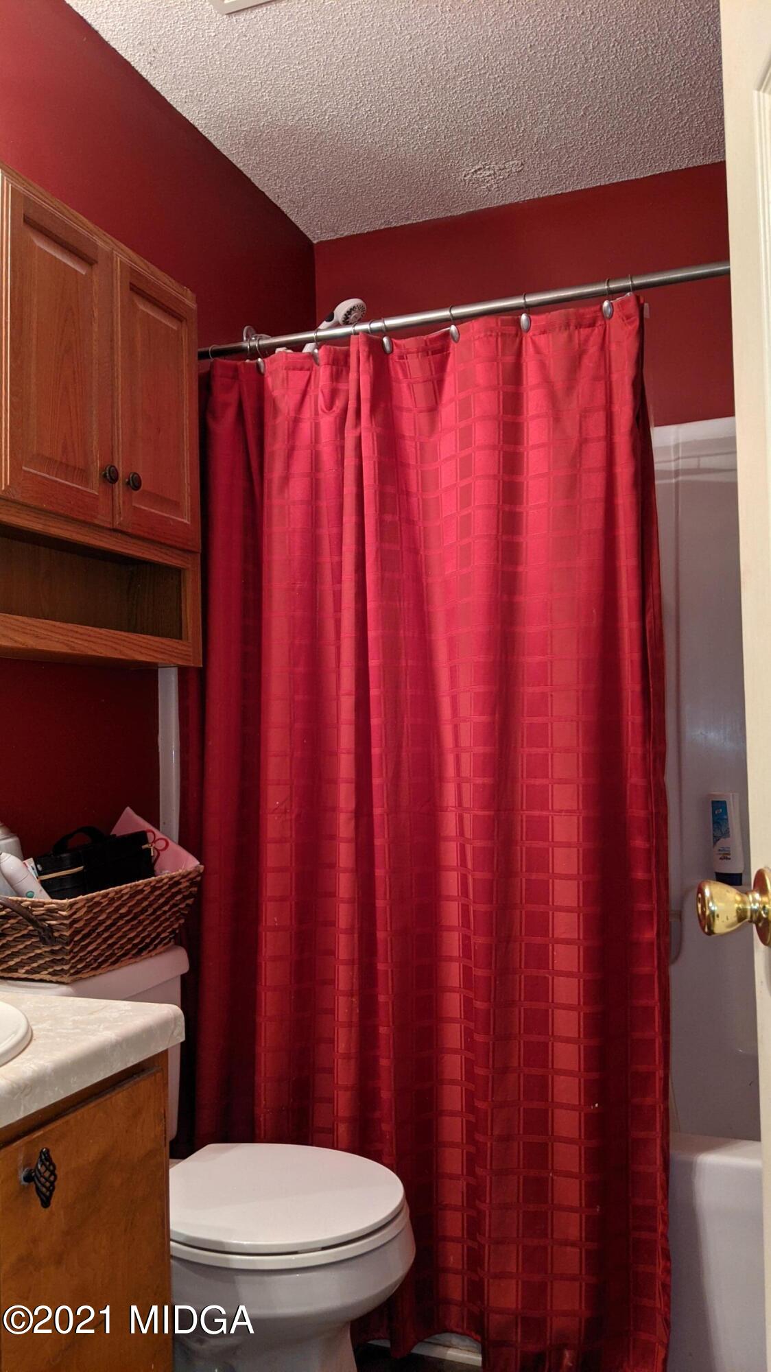 140 Rock Springs Road Milner, GA 30257 - Photo 12 of 15 a bathroom with a toilet a sink and curtain