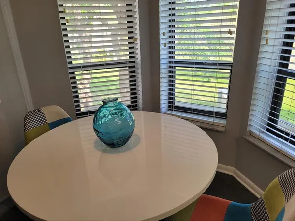 view of a room with a large window