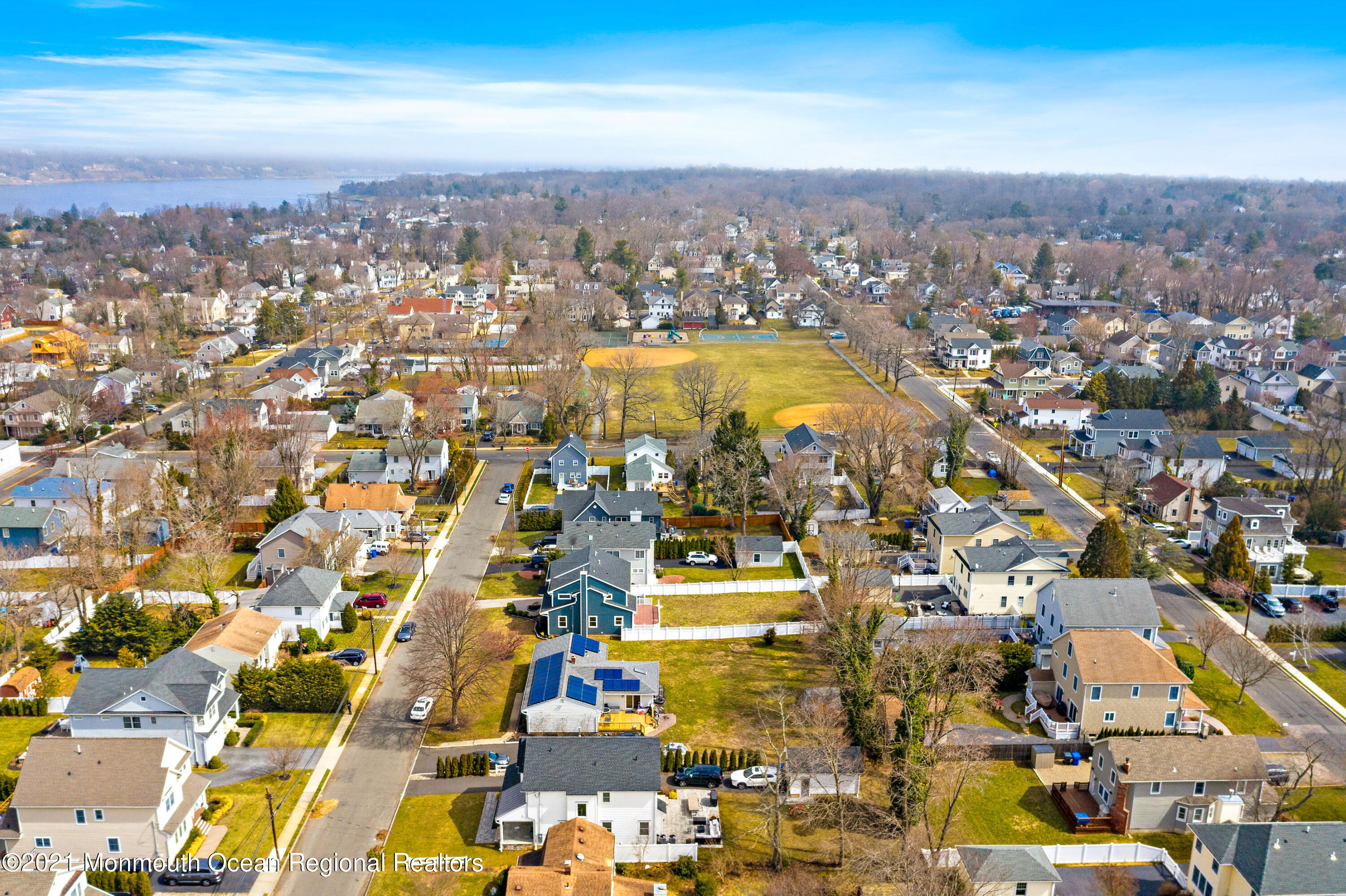94 Jackson Street Fair Haven, NJ 07704 - Photo 59 of 83 an aerial view of residential building and parking space