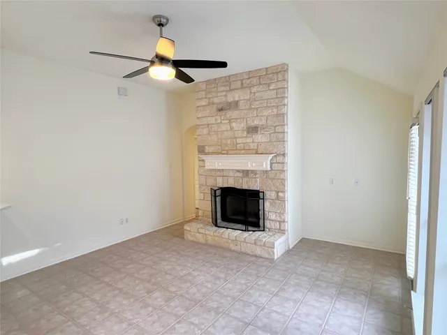 a close view of fireplace