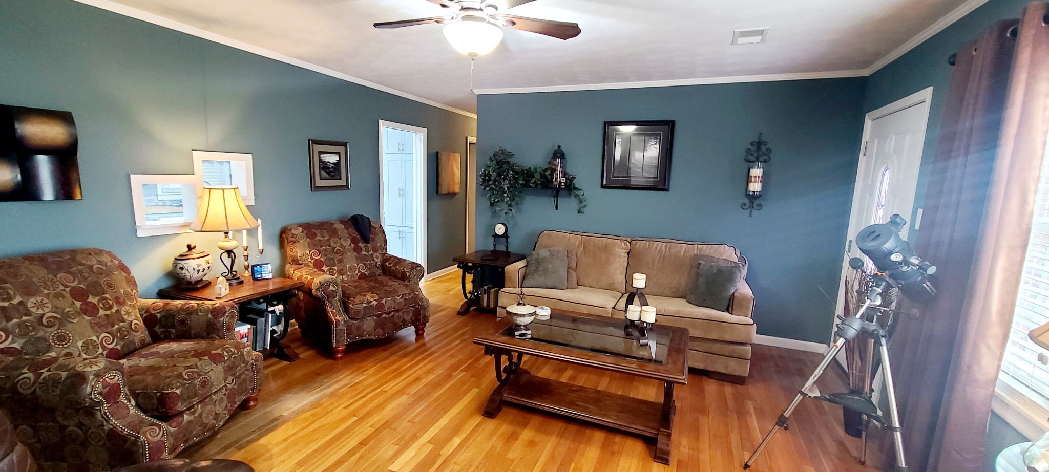5323 Lanes Ferry Road Newbern, TN 38059 - Photo 23 of 31 a living room with furniture and a wooden floor
