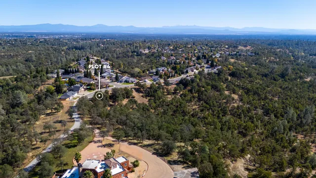 an aerial view of a residential houses and city view