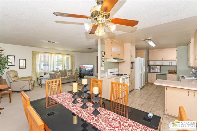 a large kitchen with lots of counter space