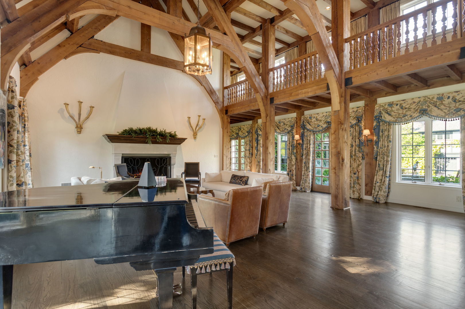 1490 Lake Road Lake Forest, IL 60045 - Photo 6 of 44 a living room with couches a fireplace with wooden floor