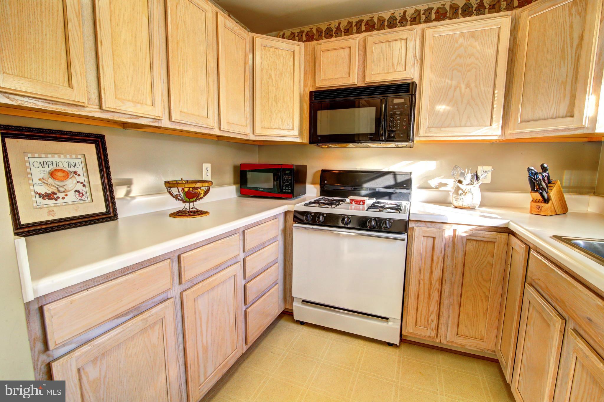 635 Constellation Square Southeast, Unit K Leesburg, VA 20175 - Photo 3 of 14 a kitchen with granite countertop white cabinets sink and stainless steel appliances