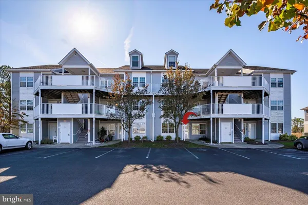 a front view of multiple houses