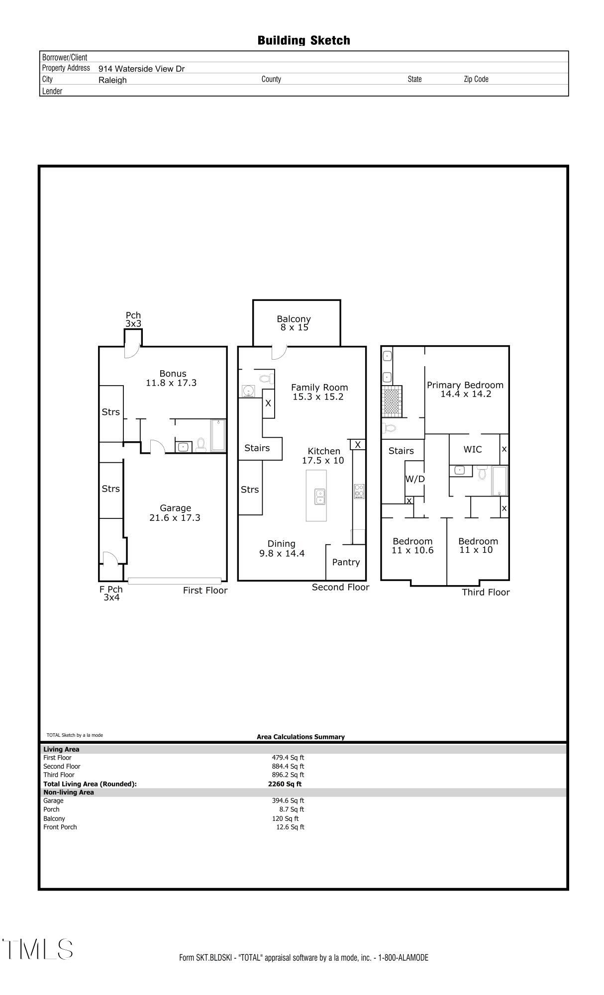 914 Waterside View Drive Raleigh, NC 27606 - Photo 42 of 42 914 Waterside Floorplan
