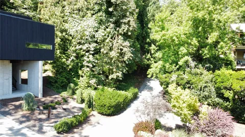 a view of a lush green field