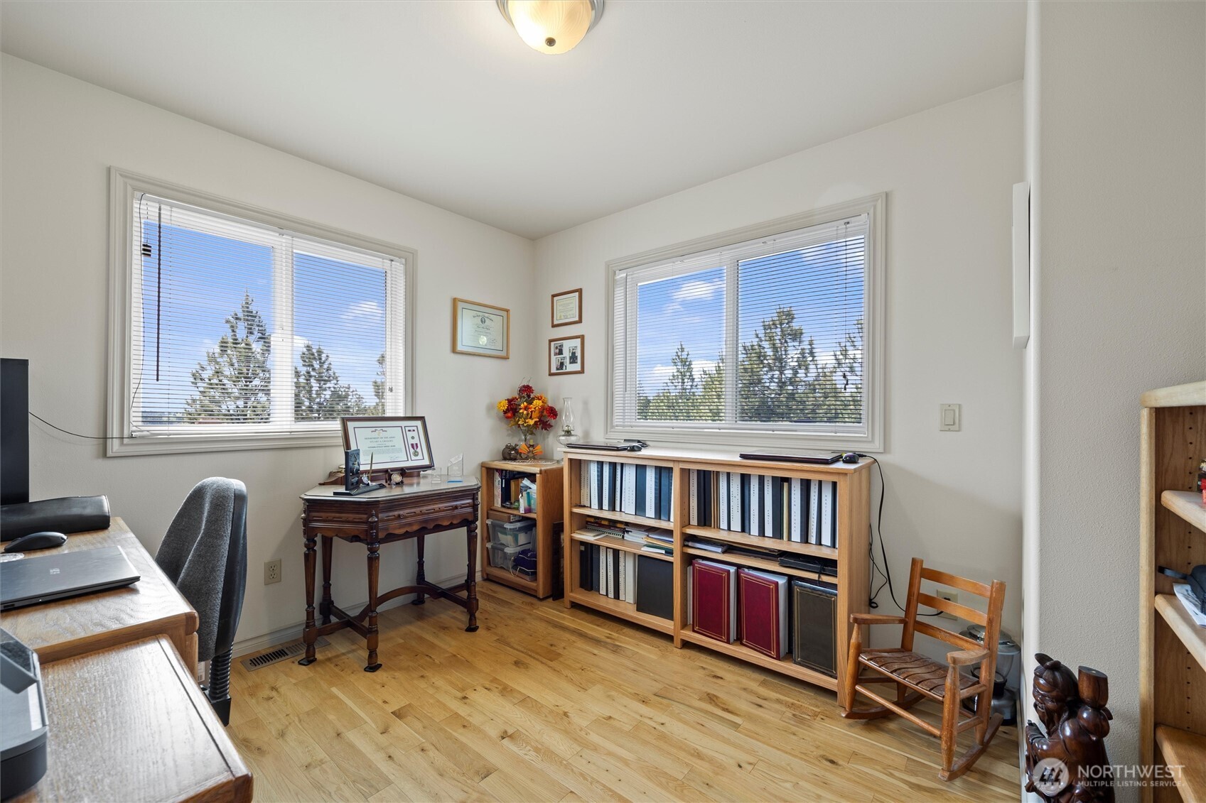 6379 Lewis Peak Road Waitsburg, WA 99361 - Photo 14 of 40 a view of a workspace with furniture and a window