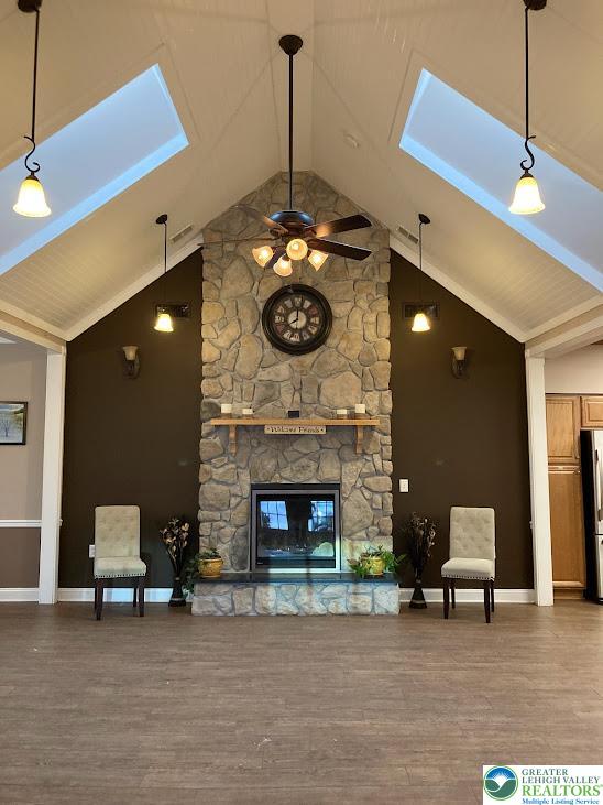 1963 Delancey Street Hellertown, PA 18055 - Photo 17 of 26 a living room with furniture and a fireplace