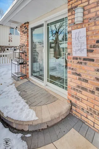 a bedroom with a bed and with view of bathroom
