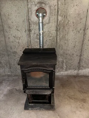 a close view of a fireplace in the room