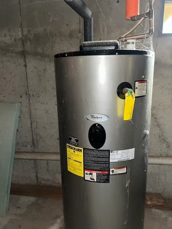 view of water heater room