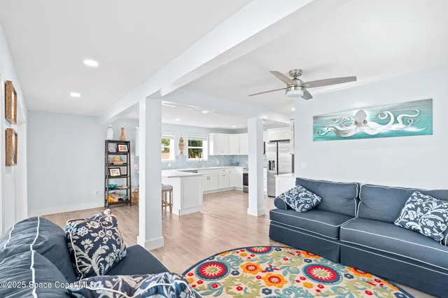 a living room with furniture and a couch
