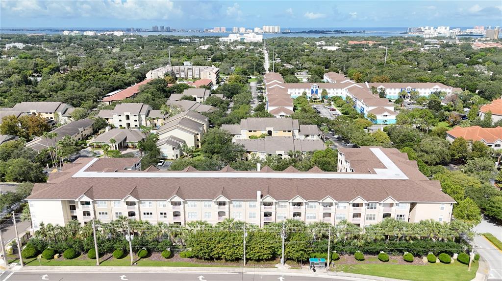 an aerial view of multiple house