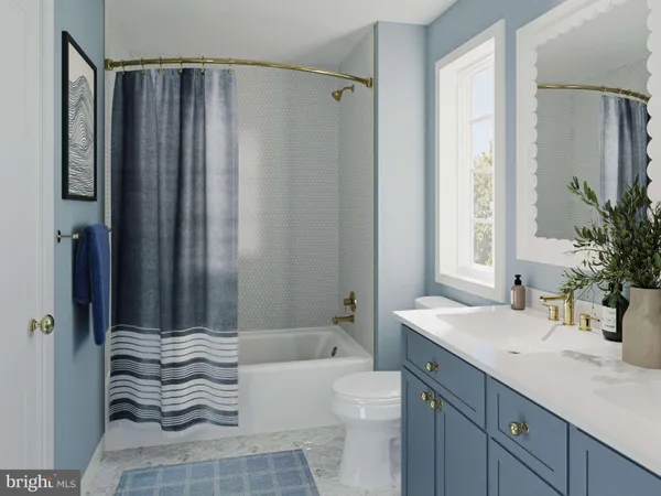 a bathroom with a granite countertop sink and a mirror a toilet