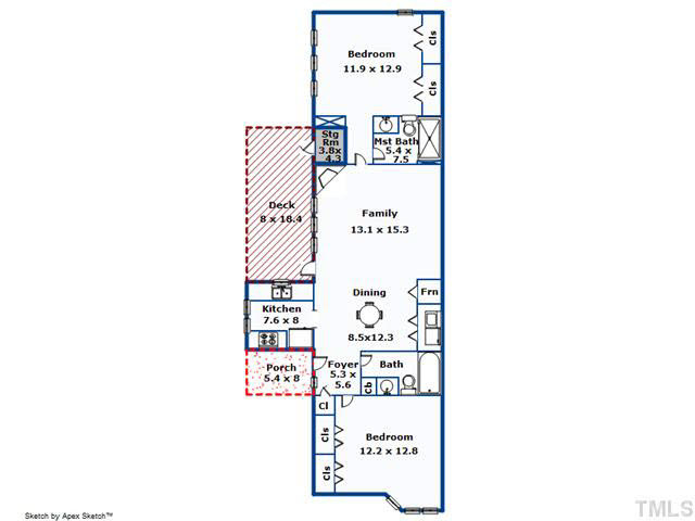 2821 Edridge Court, Unit 101 Raleigh, NC 27607 - Photo 25 of 25 1st Floor Plan