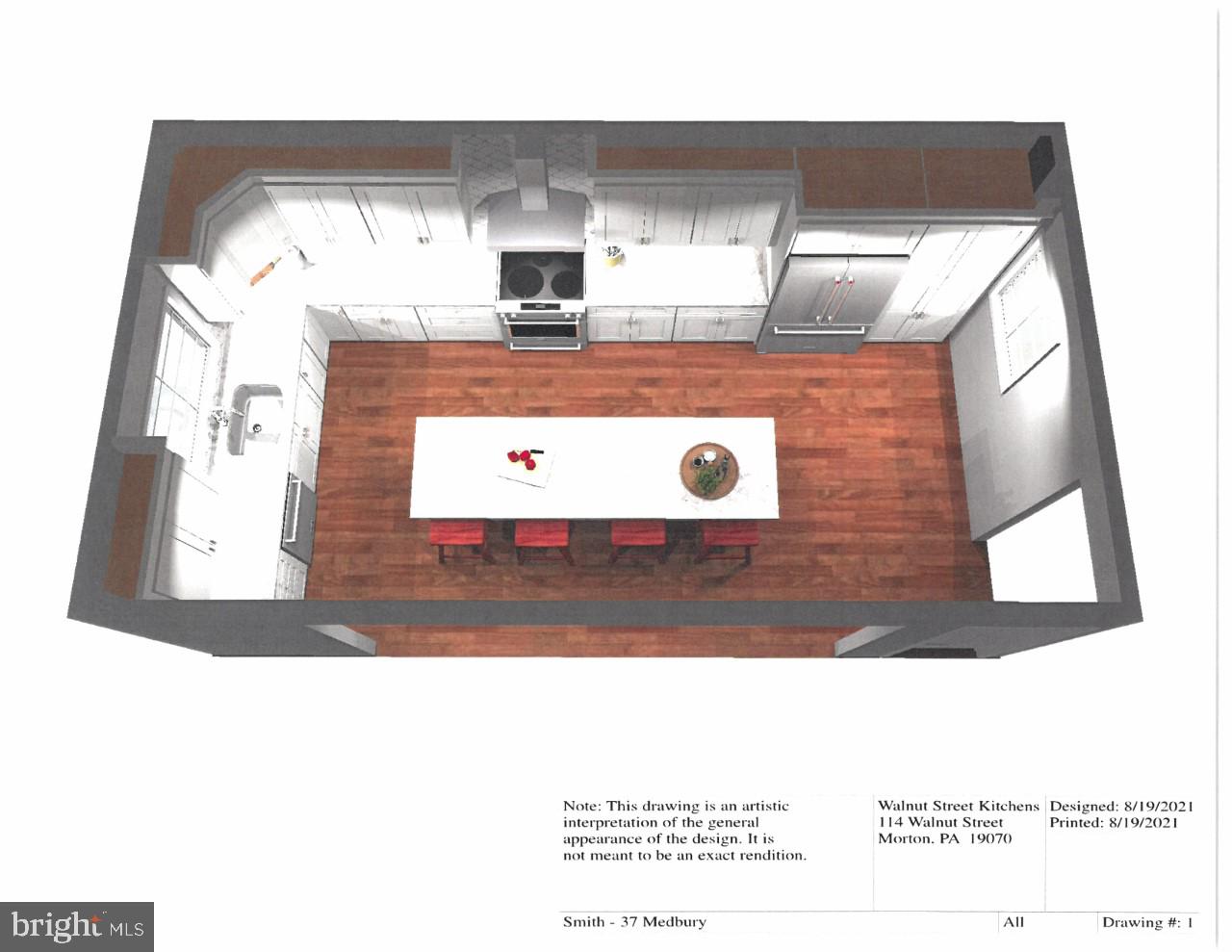 37 Medbury Road Wallingford, PA 19086 - Photo 23 of 26 Future or potential kitchen layout