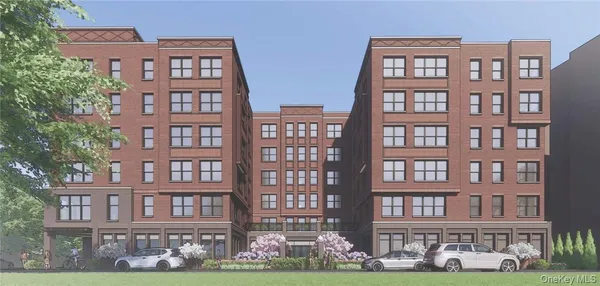 a front view of a building