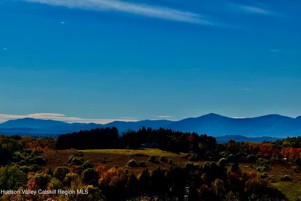 a view of city and mountain