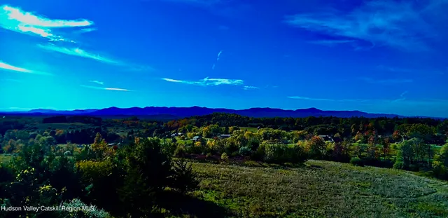 a view of a lake with a mountain