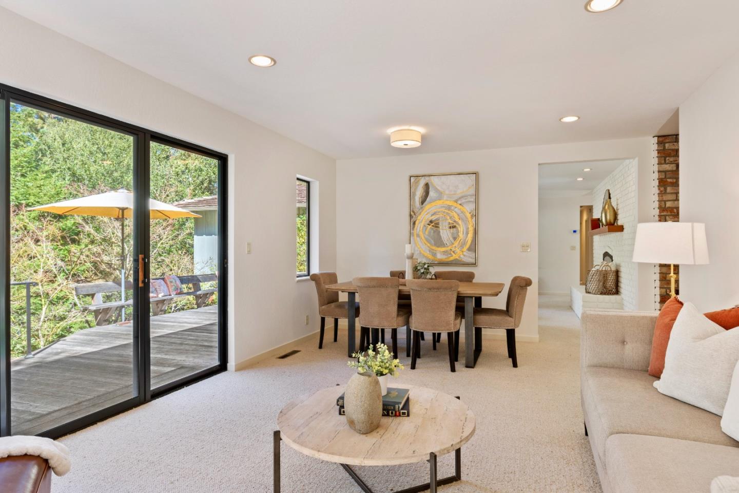 460 Aspen Way Los Altos, CA 94024 - Photo 12 of 30 a view of a dining room with furniture window and outside view