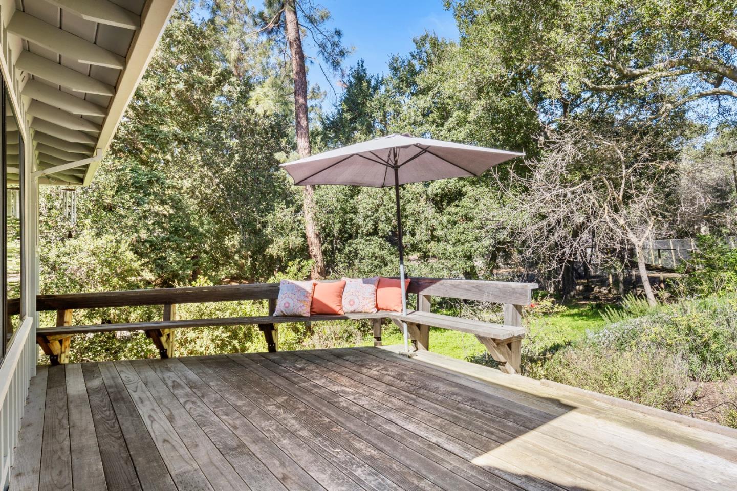 460 Aspen Way Los Altos, CA 94024 - Photo 17 of 30 a view of a deck with furniture and yard